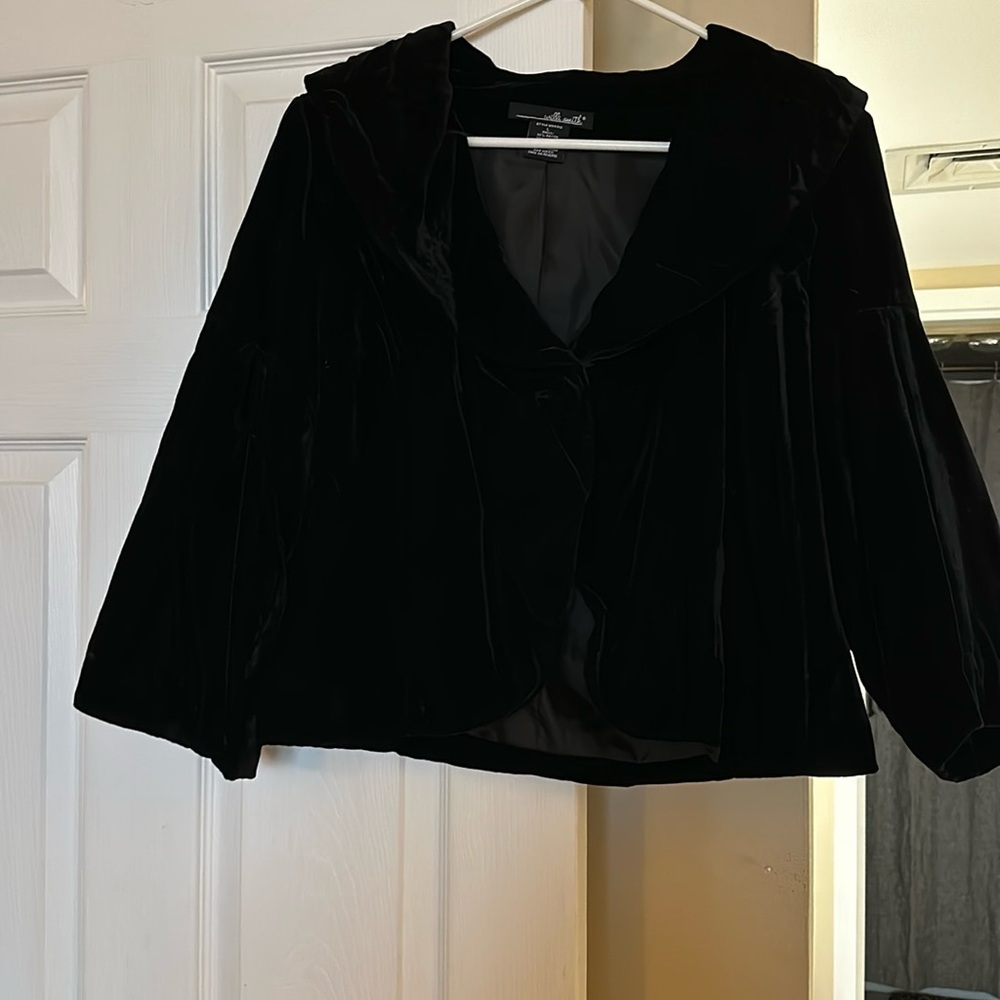 Will Smith Faux velvet crop jacket